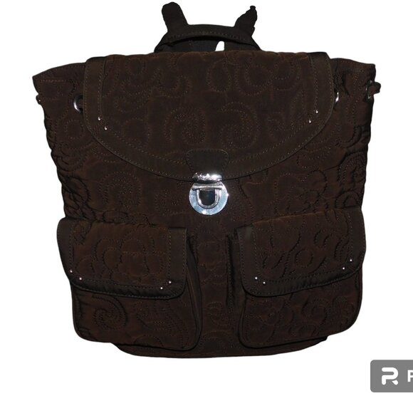 Vera Bradley Quilted Chocolate Brown Backpack main image 7